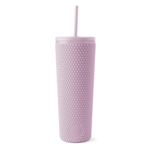 Textured Plastic Classic Tumbler with Straw Lid