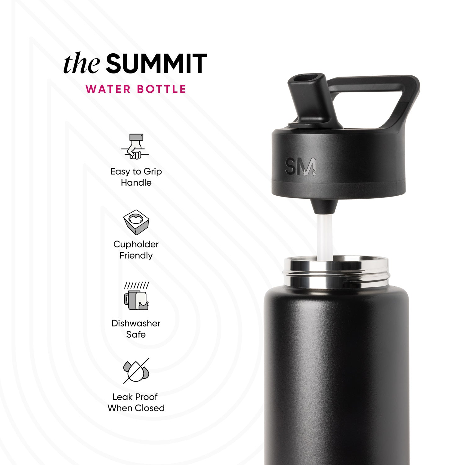 Summit Kids Water Bottle with Straw Lid - Image 2